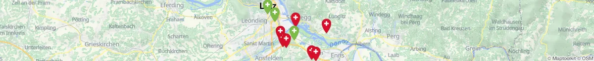 Kartenansicht für Apotheken-Notdienste in der Nähe von Luftenberg an der Donau (Perg, Oberösterreich)